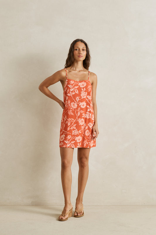 Rosalie floral lace up mini dress