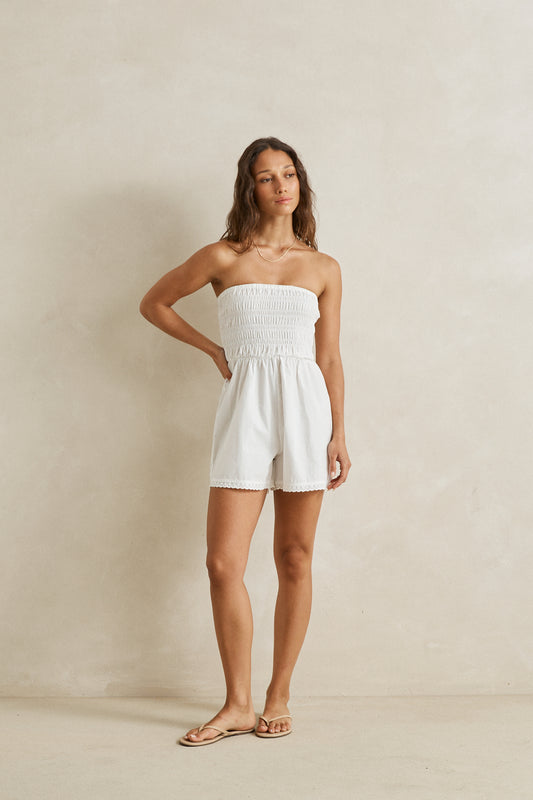 perry strapless playsuit