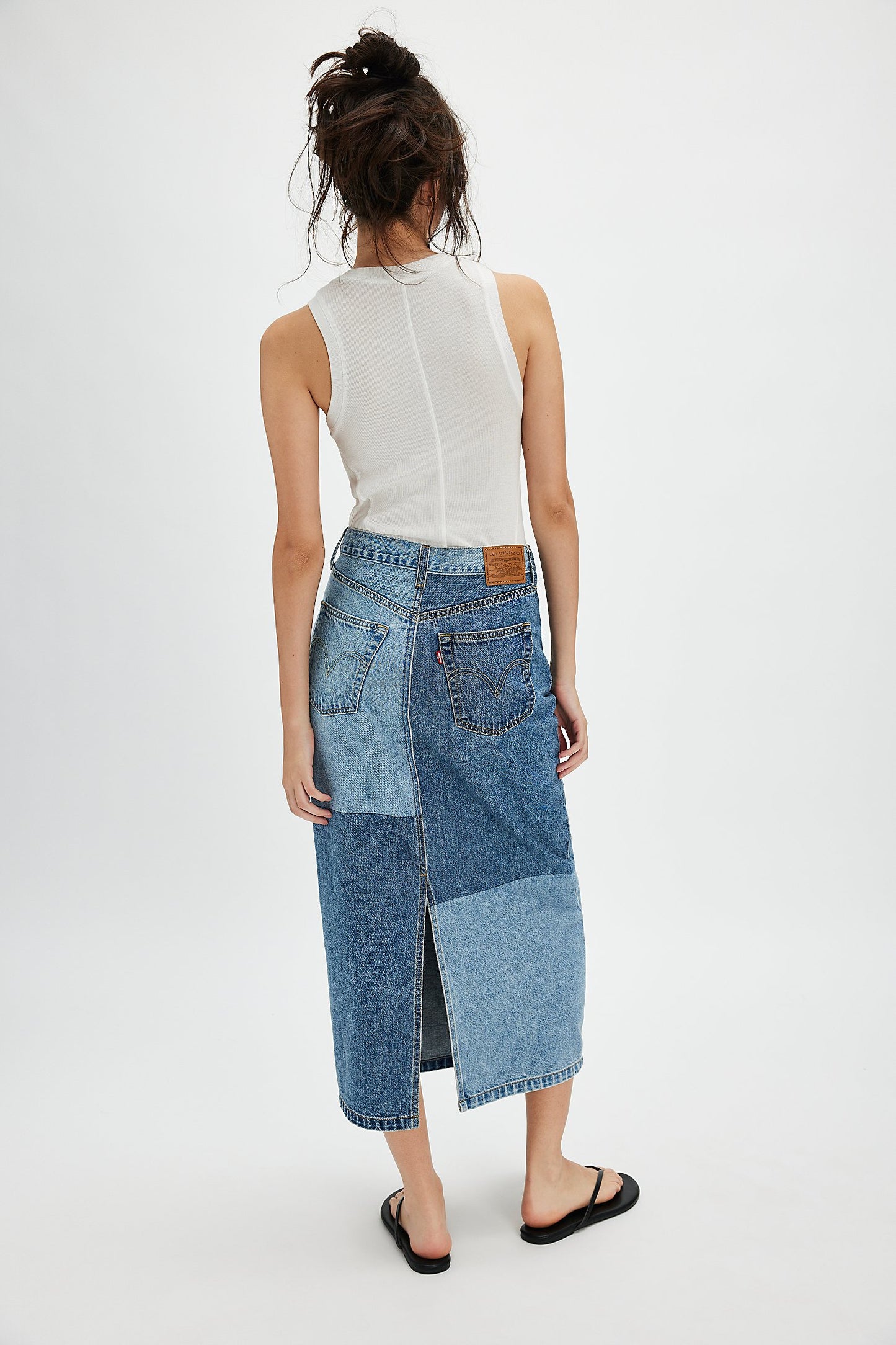 Levi's Button Patch Midi Skirt