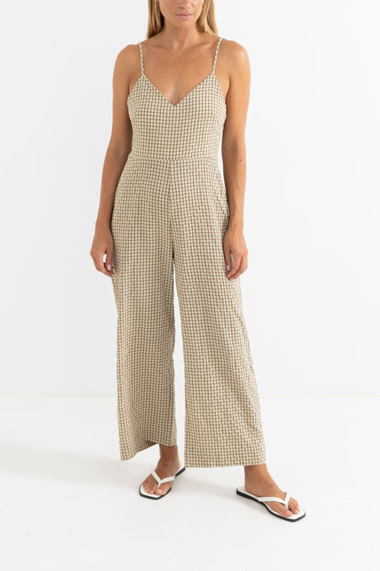 luca check jumpsuit