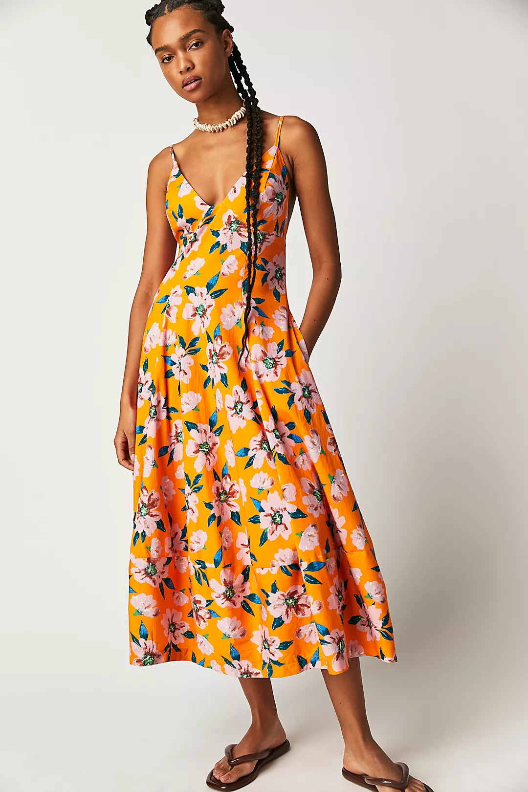 Finer Things Printed Midi Dress