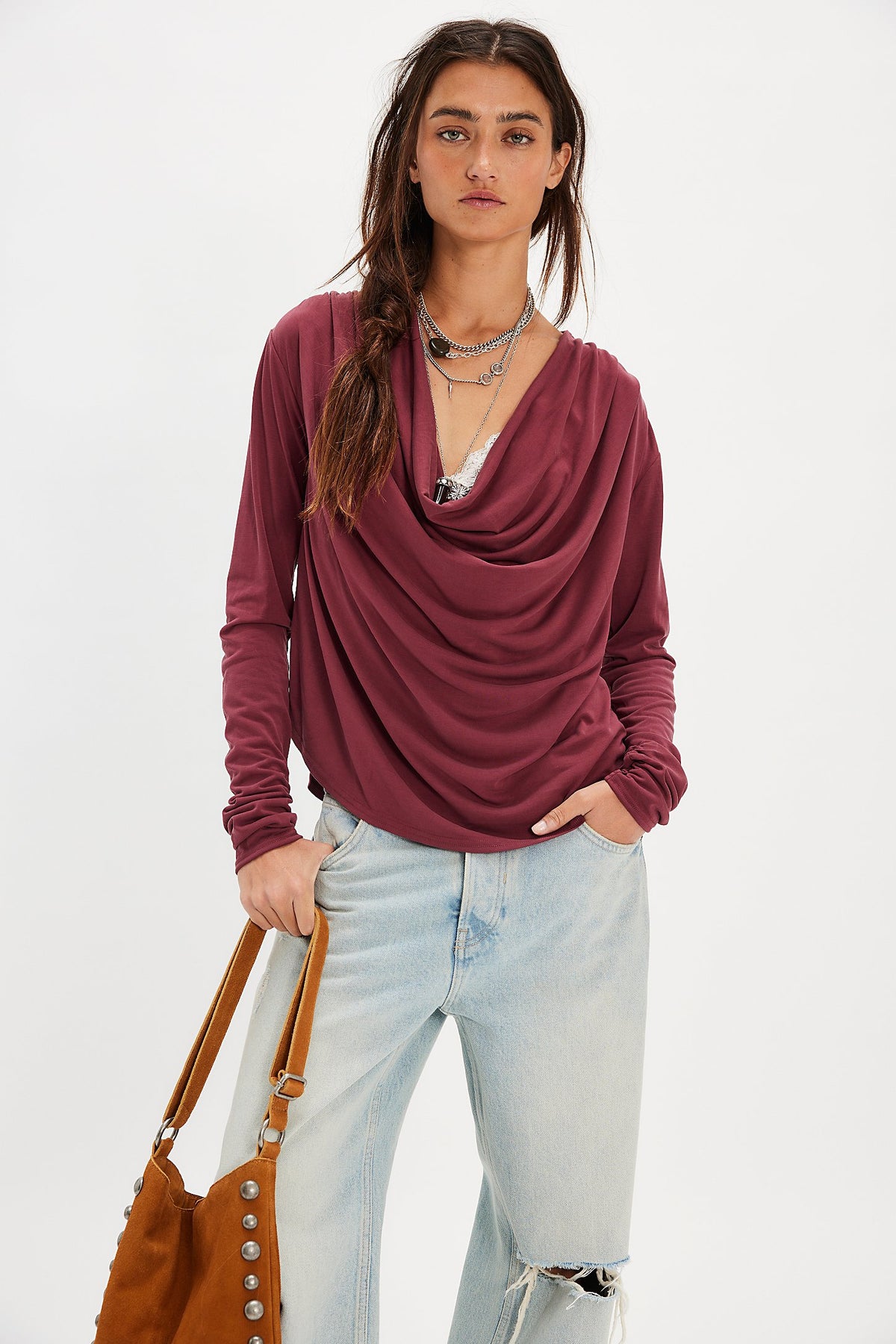 Jane Draped Long Sleeve Top