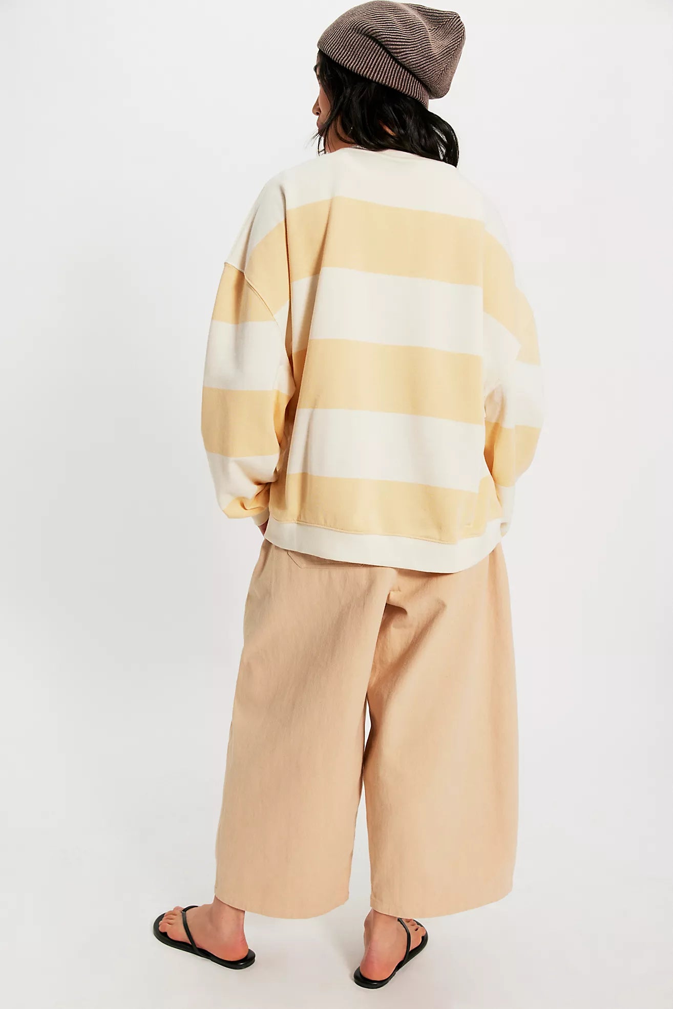 Classic Striped Oversized Crewneck