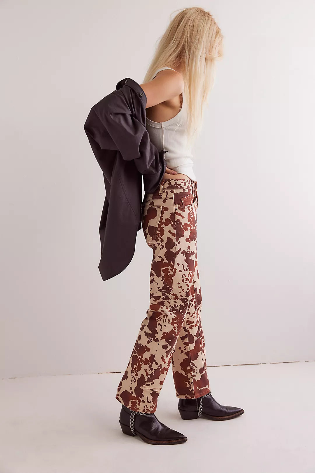 Risk Taker Mid-Rise Printed Jeans