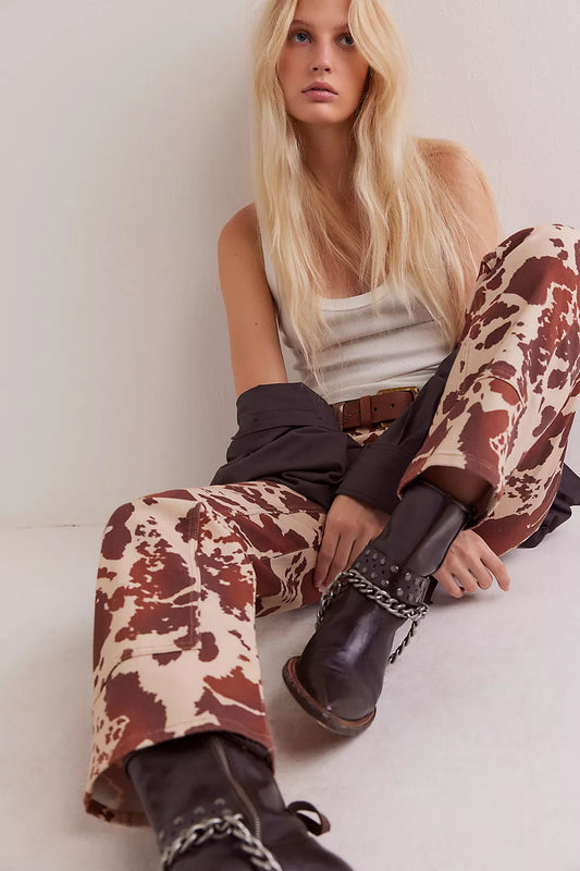 Risk Taker Mid-Rise Printed Jeans