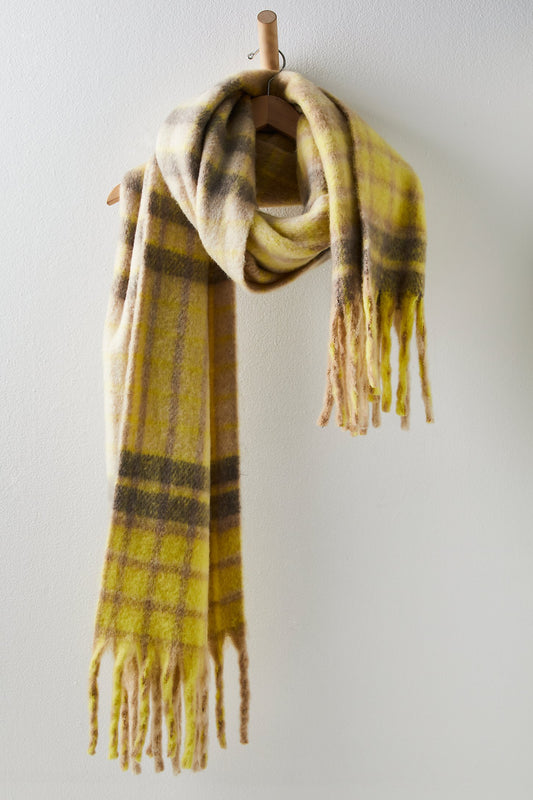 Falling For You Brushed Plaid Scarf