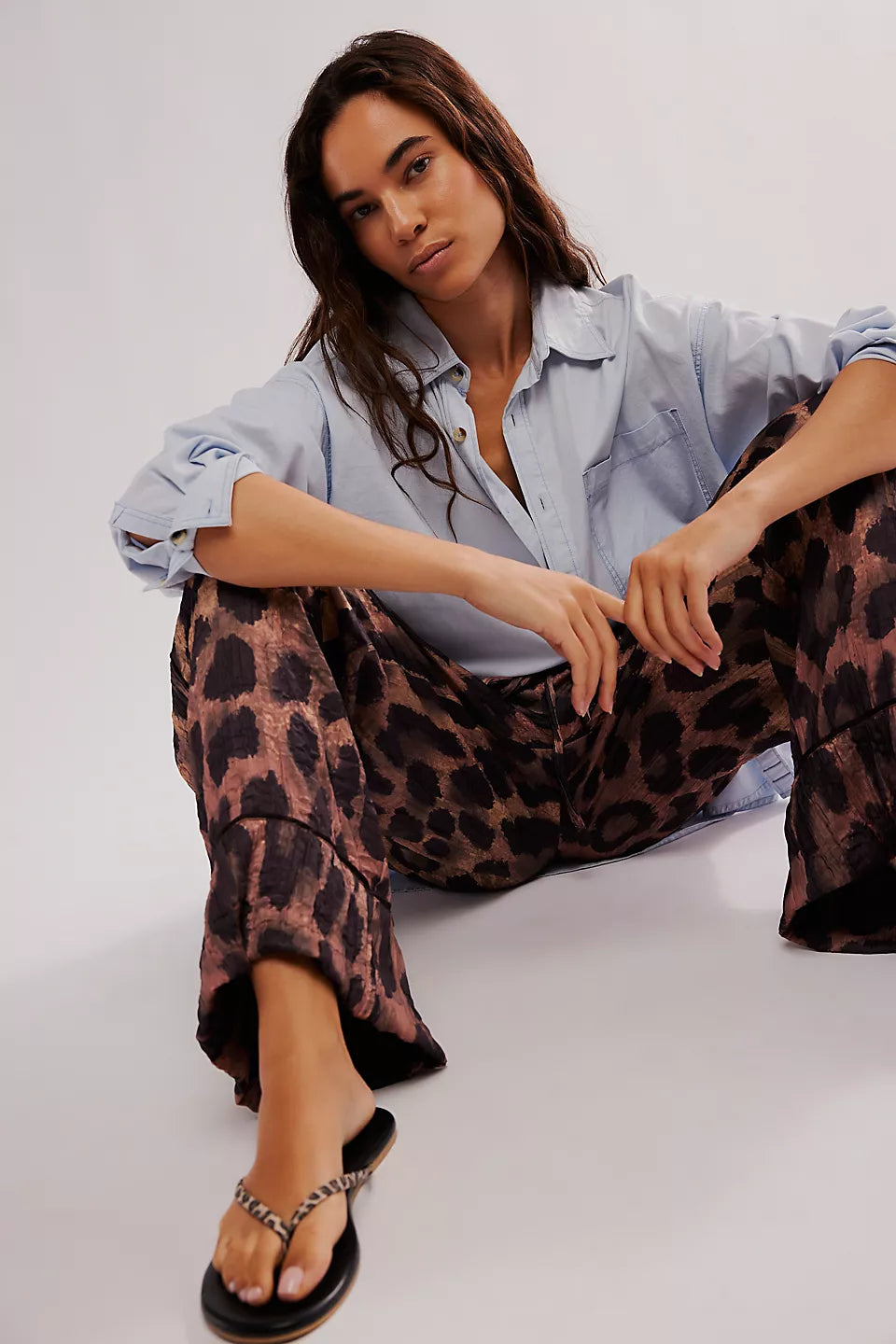 All Out Satin Leopard Pants