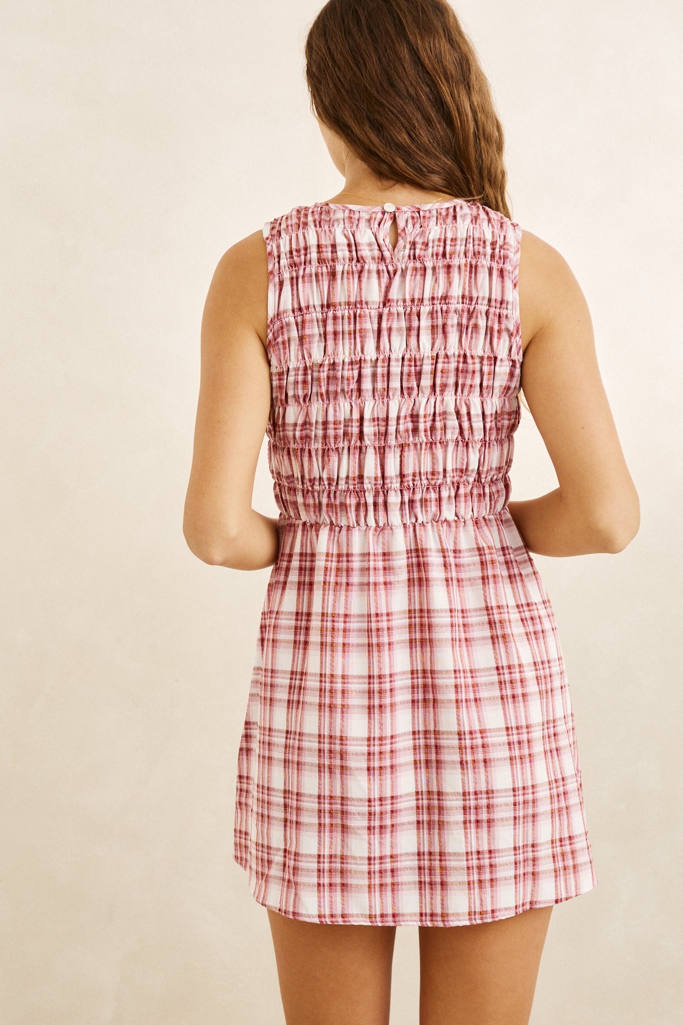 chelsea check mini dress