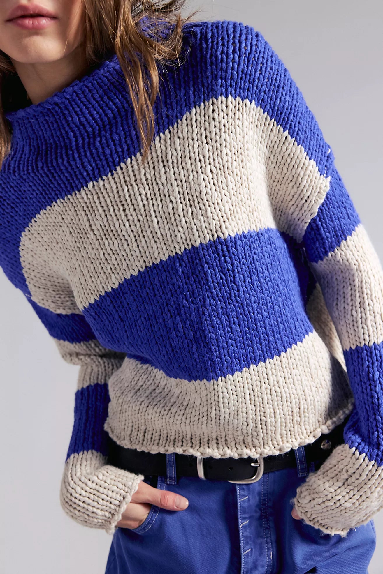 Opal Rollneck Knit Stripe Sweater