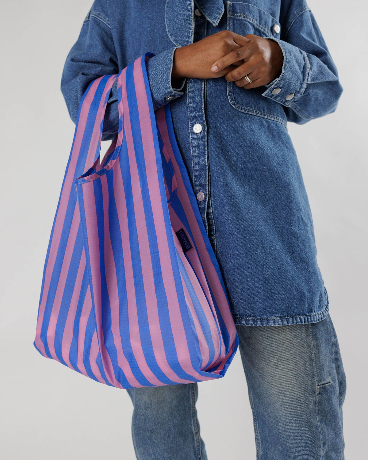 BAGGU GIANT POCKET TOTE - 2024 AWNING STRIPE BLUE!!!